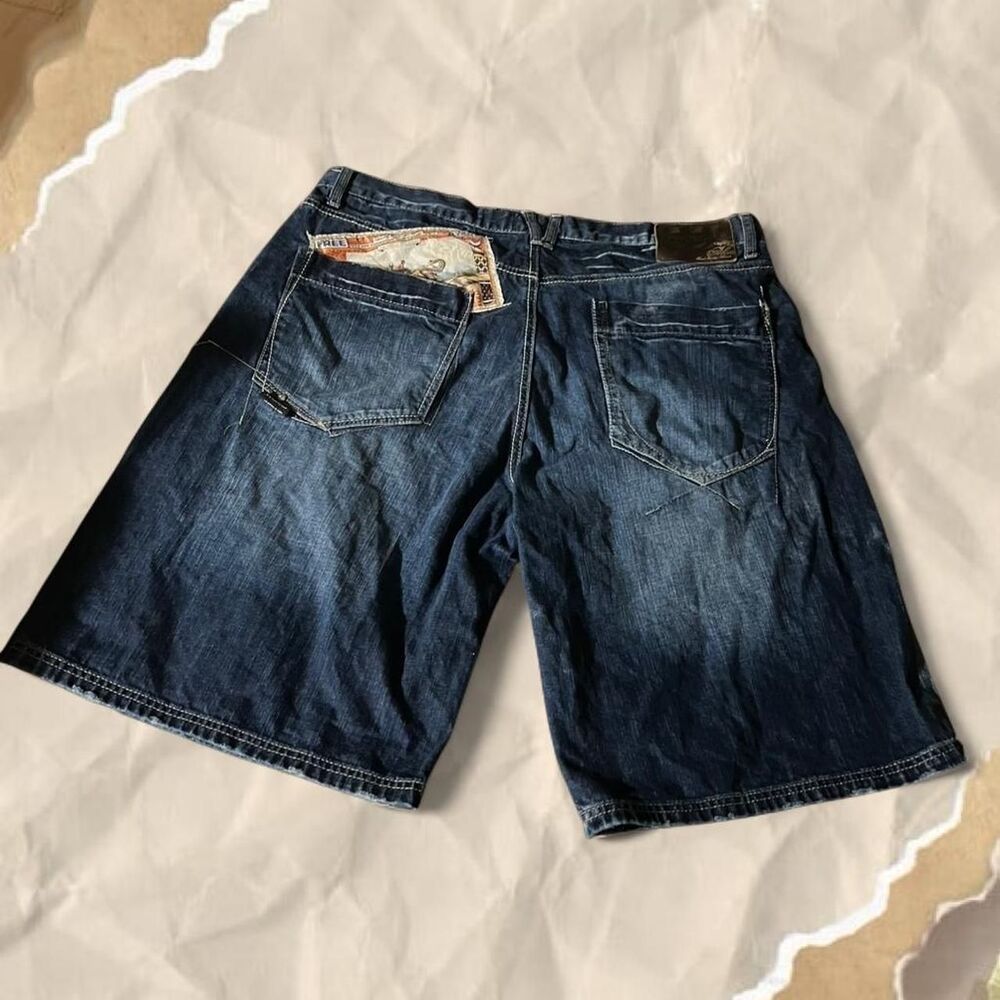 Akademiks Men's Blue and Navy Shorts
